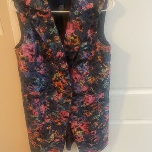Doncaster Vintage Floral Multicolor Women's Duster Vest-4